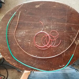 20180525 113422 #1
Pull the copper wire out of the casing, in this case a ground wire from a romex wire. The strip a thinner copper wire that will fit