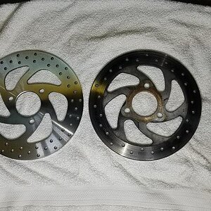 New EBC rotor compared to old rotor
EBC has more cooling holes