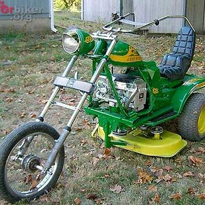 This may take customized choppers a little too far, but you get the lawn mowed pretty quick.