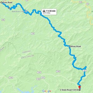 Tellico Plains to Murphy Off paved route