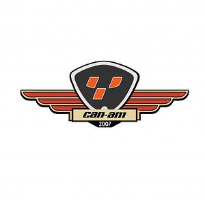 canam badge 2 white