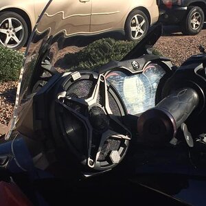 Left speaker with mount