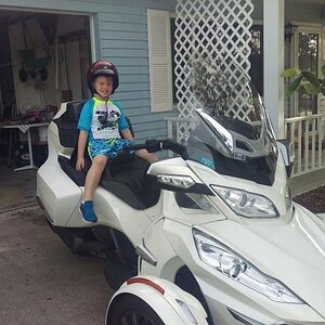 FUTURE RIDER GREAT-GRANDSON ON FLORDIA CAN AM SPYDER