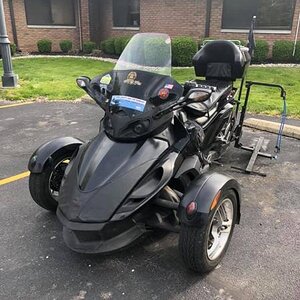 parked, wheelchair rack empty because I'm sitting in it taking the picture