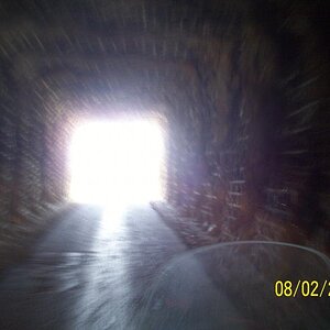 Bright light at the end of the tunne.