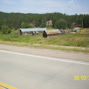 Custer, SD a small town. Rural scene.