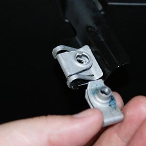 take out old screw  and fit new one like this