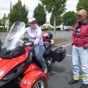 Suzanne wants to drive, but nope, I don't even get to.
