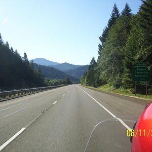 Mt Shasta is coming into view; very faint.