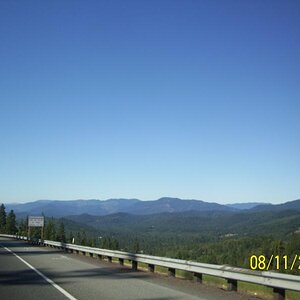 Scene of hills surrounding Shasta area.