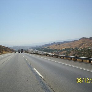 The drive toward home on I-8.