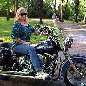 My 03 Heritage Softail Classic 1400 cc.  Beautiful, but I don't miss this bike.