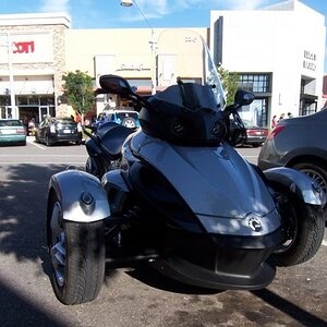 RoboBrackets installed and on the road. A great product, I highly recommend it. I think it has more adjustability than the CHAD and the smaller windsh