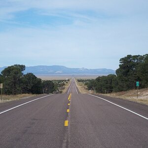 Datil New Mexico.
Actually before Datil, the Very Large Array (VLA) radio telescope is down in the valley, hidden by the trees on the left.
I loved th