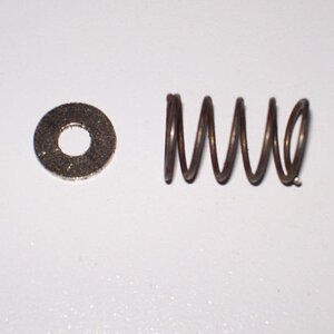 A 1/2" diameter washer and a spring. Glue or braze the washer to the spring and insert it under the catch in the hood release.