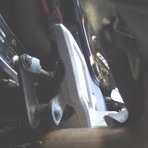 Foot brake. Right side showing linkage