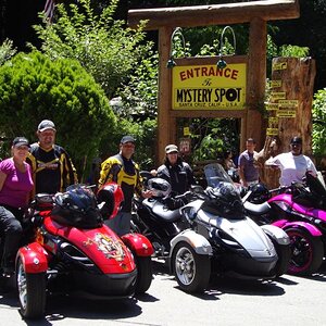 Me and some friends at the Mystery Spot up north while on vacation.