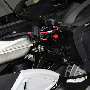 Battery location under seat.