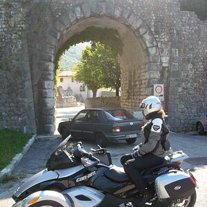 91 In front of a door other than rectangular or arched 50p