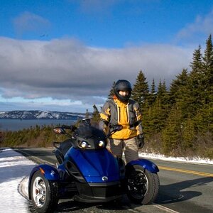 FirstRealSpyderRide Feb 2010 7 - Cape Spear, Newfoundland.