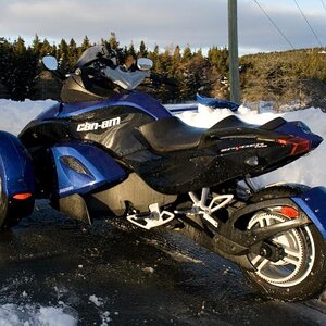 FirstRealSpyderRide Feb 2010 13 - Wash down getting road salt and dirt off.