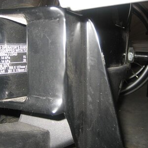 forward mounting arm slides onto swing arm