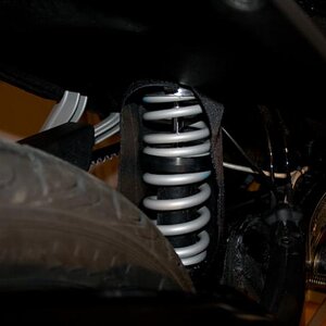 2010 RS ShockCovers 11-  Shock Covers from ebay that seem to be working out nicely - They are Denier Nylon and /or Cordura Velcro, full length to cove