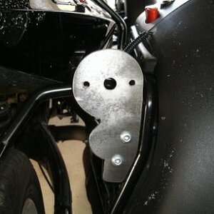 The bracket installed