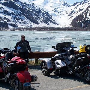 Portage Lake, Portage AK--May 2009--Portage glacier in background.