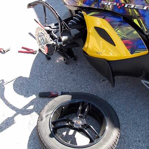 Wheel and fender removed