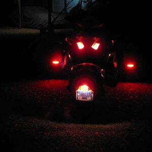 Rear view of my Spyder at night.