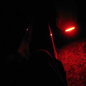 Ryders view of right front light from saddle