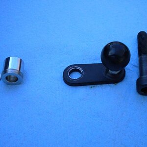 RTS RAM Mount Components
*Original Washer
*Modified 3/8" x 3/4" (M10 x 19 mm) Chrome Spacer
*RAM-B-253U  Mount
*M10 x 1.50 x 60 mm Socket Head Screw
h