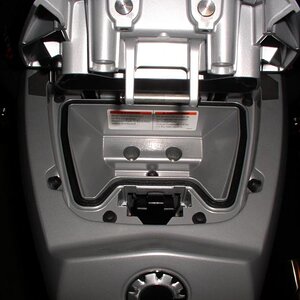 Inside view of sports rack with back rest leaning forward