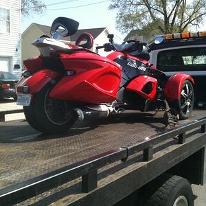 spyder being towed in Norfolk Va.