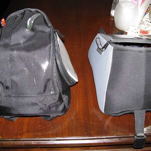 Nelson-Rigg on left, Can-Am on right