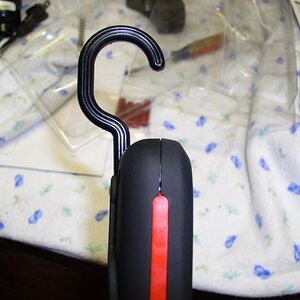 24 LED Fronk light has a hook so it can be used around the trike.