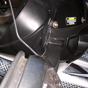 Side shot of the modified Ultra Touring windshield