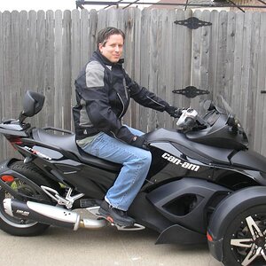 Ready to roll... well, after I put my helmet on...