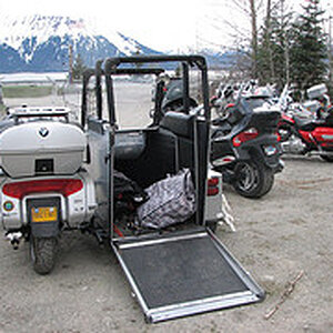 Rear View--Wheelchair accessible side car--BMW 1200--May 13, 2010