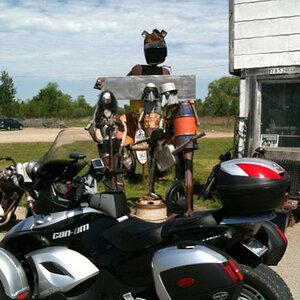 Someplace in the UP - this trio was scared stiff of the Spyder.