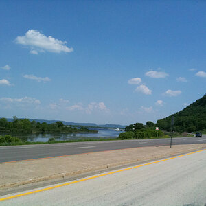 Ryding along the Mississippi in Minnesota.