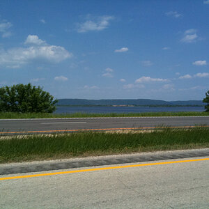 Ryding along the Mississippi in Minnesota.
