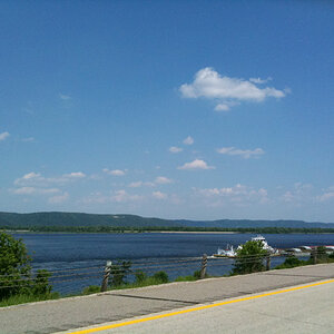 Ryding along the Mississippi in Minnesota.