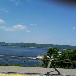 Ryding along the Mississippi in Minnesota.