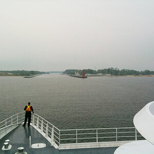 End of the trip across lake Michigan--- about 90 miles across.