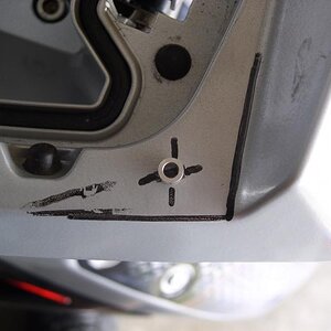 using spacer to check clearance.