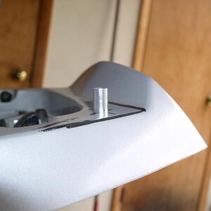 Using the spacers to check for clearance from the Back rest (side view)