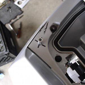 Using the spacers to check for clearance from the Back rest (top view)