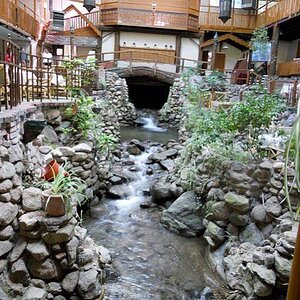 indoor creek of brookdale lodge (1st most haunted place in CA!)